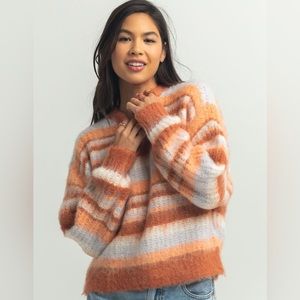 Obey Mowa Orange Striped Sweater